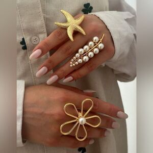 Flower pearl ring N1302